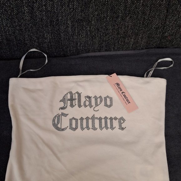 Juicy Couture x Kraft Real Mayo Rhinestone Smooth Velour Track Suit Large - Picture 4 of 5